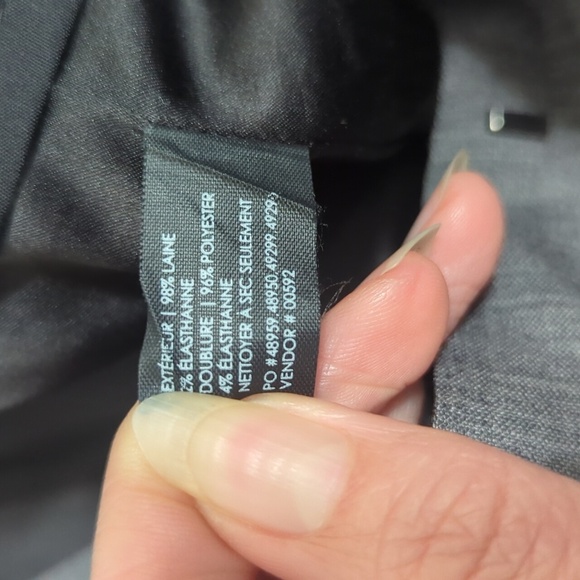 Club Monaco Wool Stretch Dress Pant, Color Gray Size 2 - Picture 14 of 14